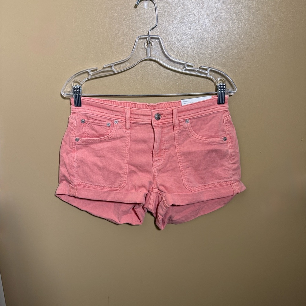 American Eagle Pink Denim Low Rise Shorts